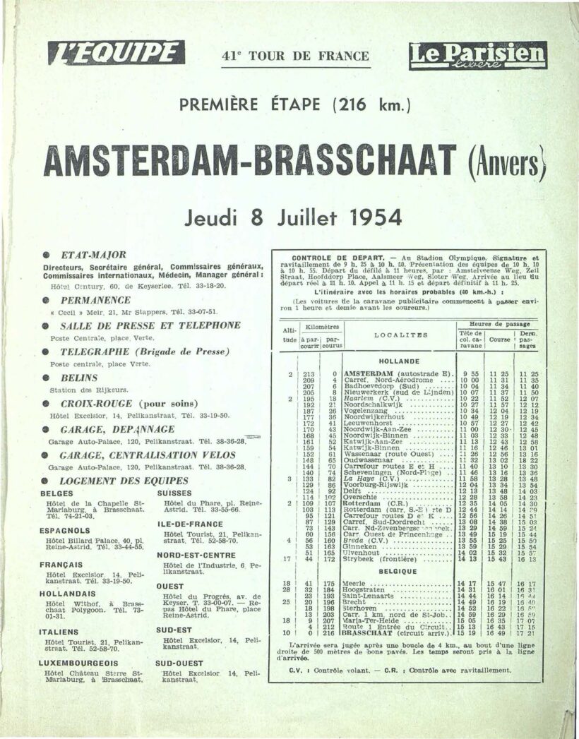Tour de France 1954_Roadbook_01