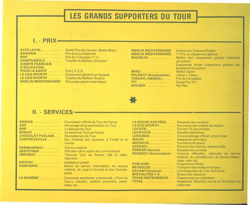 Tour de France 1981_Roadbook_Extrait 05