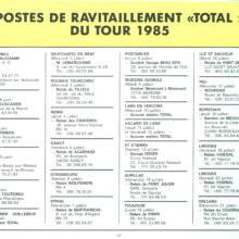 Tour de France 1985_Roadbook_Extrait 04